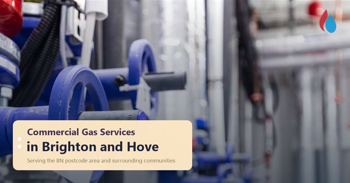 Commercial gas services in Brighton and Hove: commercial heating and hot water plant, serving the BN postcode area