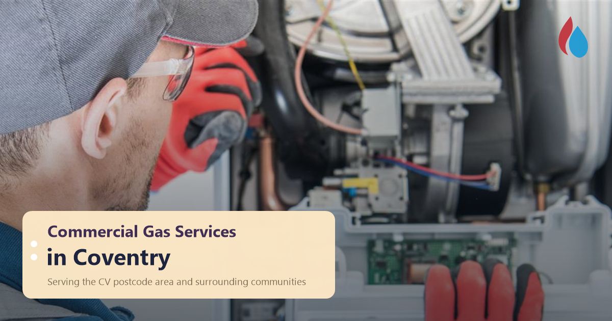 Commercial gas services in Coventry: commercial gas installation work, serving the CV postcode area
