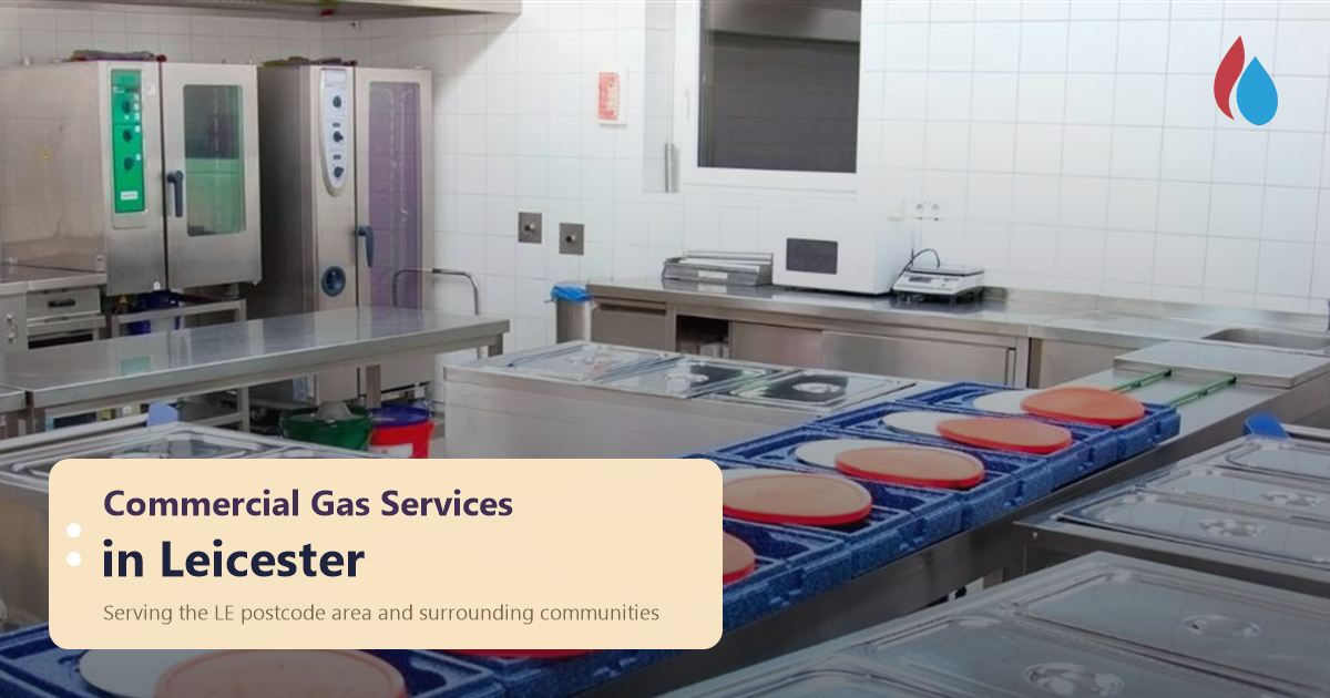 Commercial gas services in Leicester: commercial kitchen gas equipment, serving the LE postcode area